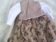 Alte Puppenkleidung Flowery Dress Vest Outfit Vintage Doll Clothes 35 Cm Girl Original, gefertigt vor 1970 Bild 10