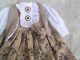 Alte Puppenkleidung Flowery Dress Vest Outfit Vintage Doll Clothes 35 Cm Girl Original, gefertigt vor 1970 Bild 4