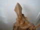 Große Holzfigur Papst Urban Geschnitzt Mit Stab 80 Cm Lang Ca.  5 Kg Schwer Holzarbeiten Bild 5
