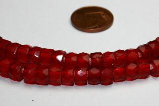 Böhmische Russisch Facettierte Beads Russian Ruby Red Bild