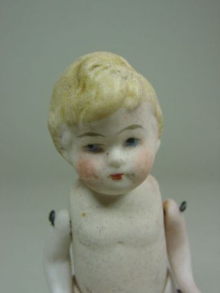 E558/ Puppenstuben Puppe Ca.  10,  5 Cm.  “bube“ Ca.  1920 „biskuit Porzellan“ Bild