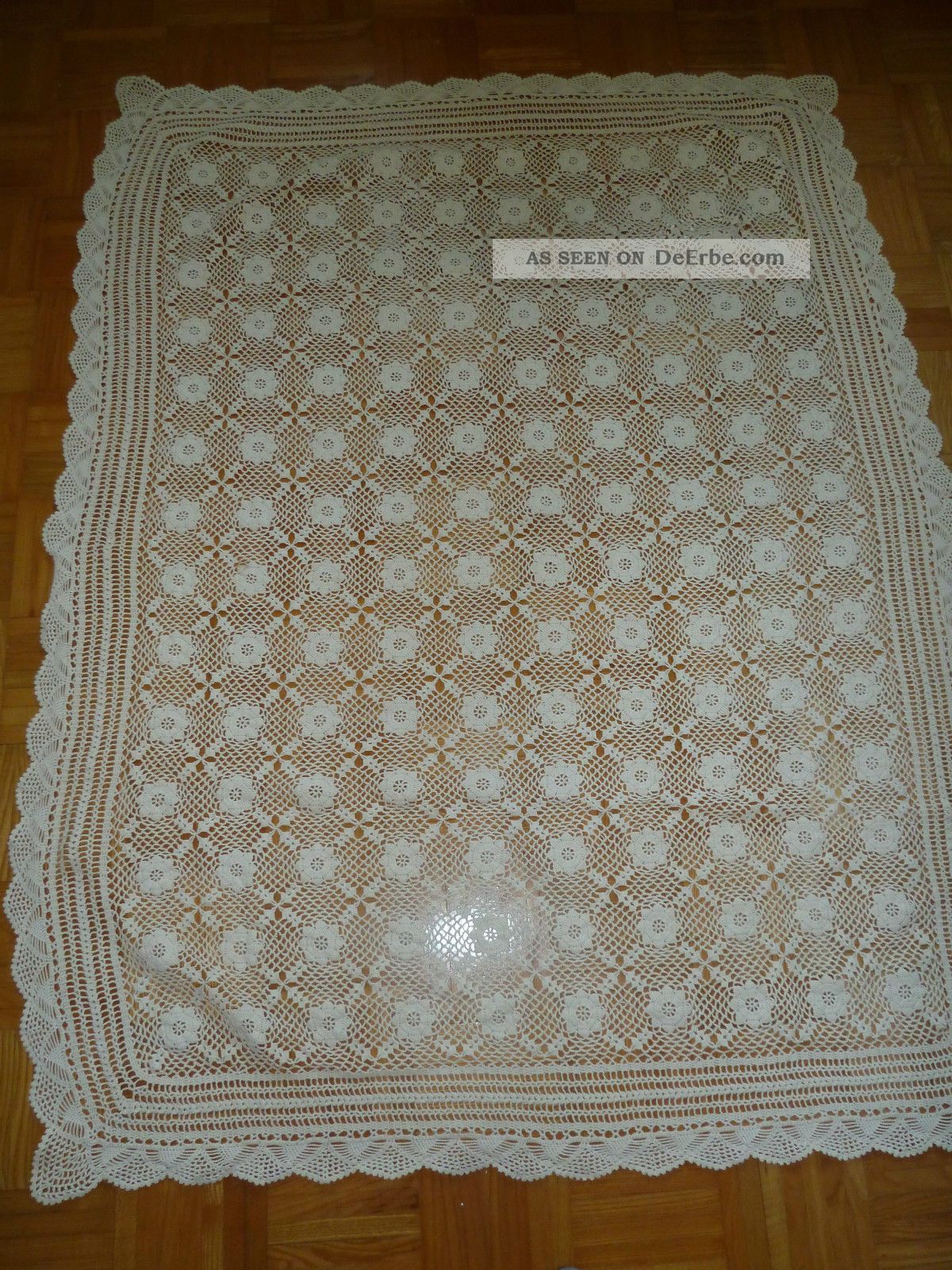 Oma ' S Häkel Tischdecke (handarbeit) 145cm X 110cm Tischdecken Bild