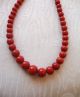 Vintage Kette Collier,  Korallen - Rote Murano Perlen,  835 Silber Schließe,  42 Cm Ketten Bild 5