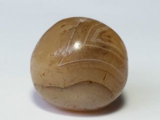 16mm Ancient Rare Banded Western Asian Agate Bead Bild