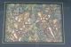 Miniatur Bild Malerei Bali Dorf Batuan Blattgoldrahmen 13 X 18,  5 Cm Signiert Entstehungszeit nach 1945 Bild 1
