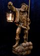 Holzschnitzerei NachtwÄchter P&r Eder Oberammergau Figur Geschnitzt,  Woodcarving Holzarbeiten Bild 1