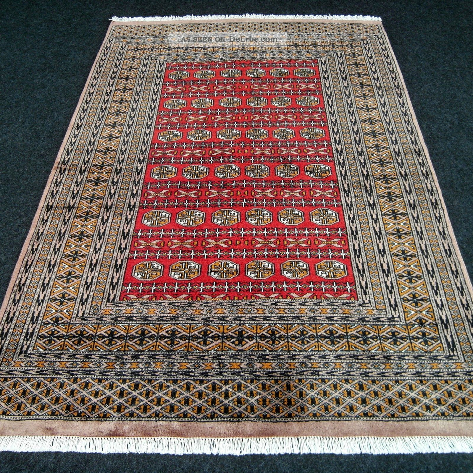 Feiner Orient Teppich Buchara 184 X 125 Cm Handgeknüpft Bukhara Carpet Rug Tapis Teppiche & Flachgewebe Bild