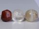 3 Ancient Rare Beads (agate,  Carnelian,  Rock Crystal) Antike Bild 1