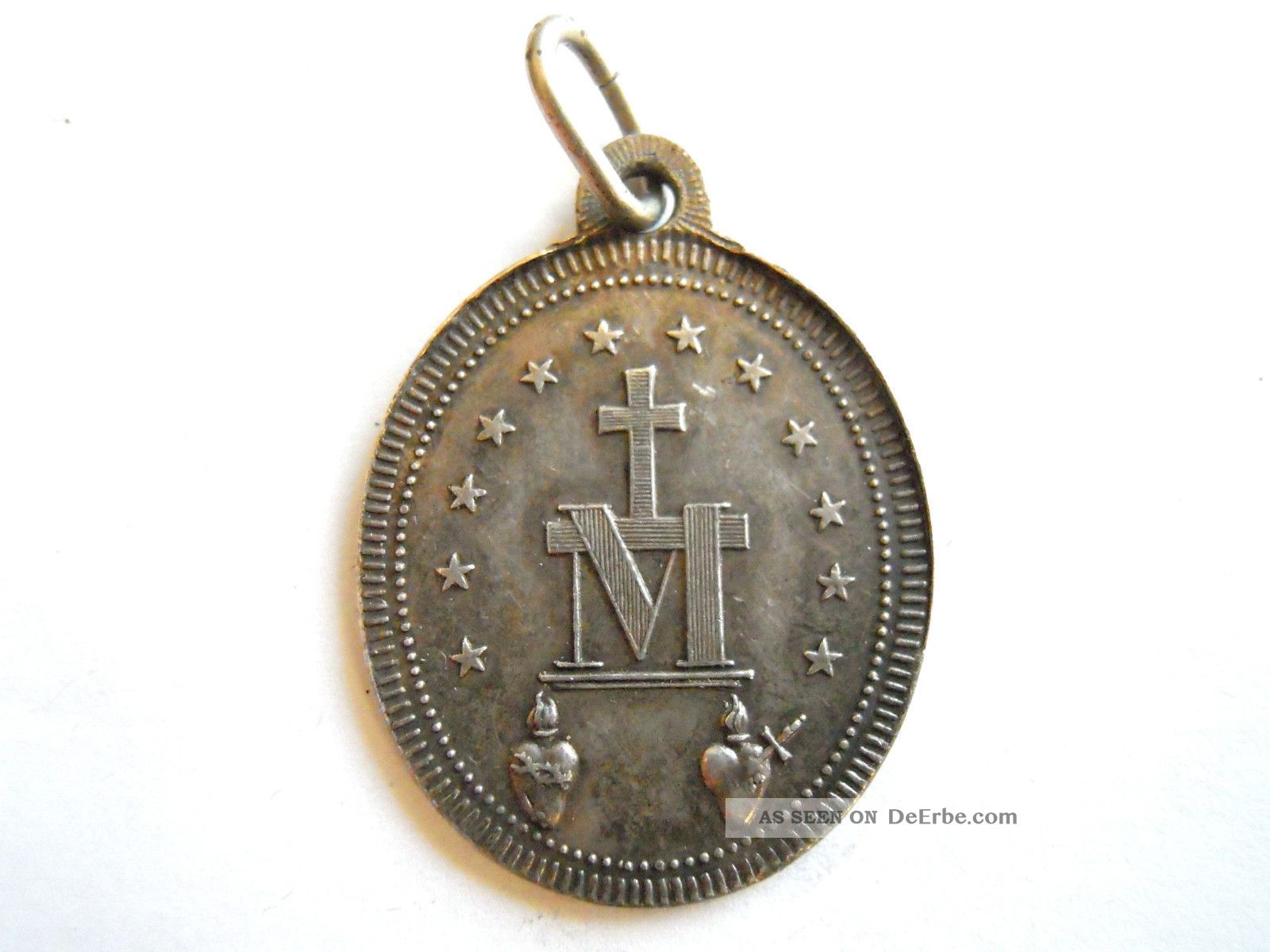 Antikes Schutzamulett Aus Silber Um 1860 &amp;quot; O Maria Ohne SÜnde Bitt FÜr ...