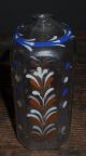 Selten Branntweinflasche Barock Glas Flasche Emailbemalung Vor 1800 Antikglas Sammlerglas Bild 3