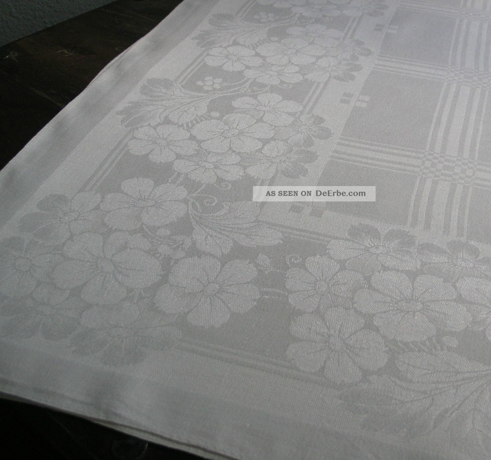 Schöne Große Jugendstil Tischdecke Halbleinen 200 X 160 Cm Tischdecken Bild