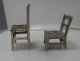 Miniatur 2 Stühle Silber 800 Gestempelt Objekte nach 1945 Bild 3