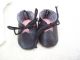 Alte Puppenkleidung Schuhe Vintage Black Shoes Socks 30 Cm Doll 3 1/2 Cm Original, gefertigt vor 1970 Bild 2