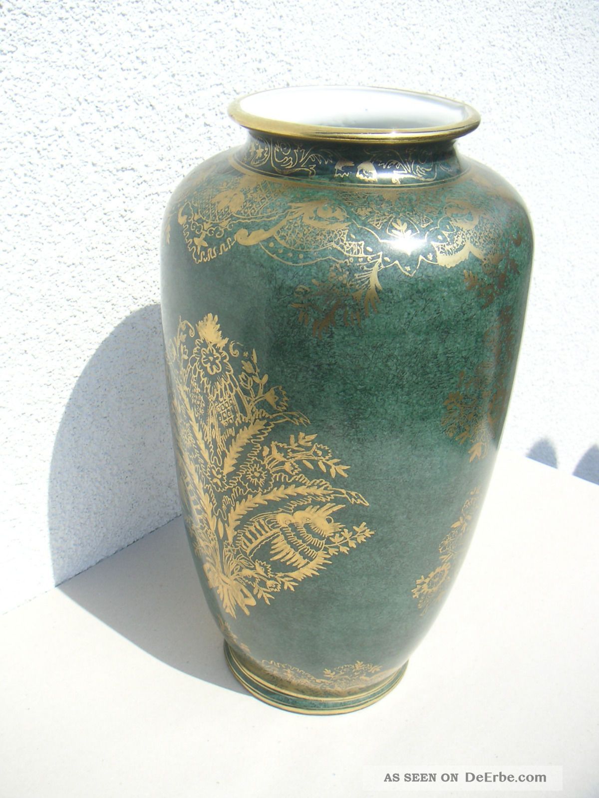 Große Boden - Vase Aus China,  70er Oder 80er Jahre Porzellan Keramik Gold - Dekor Entstehungszeit nach 1945 Bild