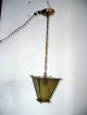 Lampe Art Deco Glas Alt 20er 30er Geschliffen Laterne 1920-1949, Art Déco Bild 6