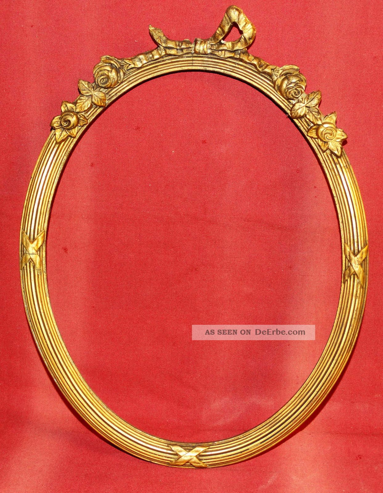 1900 Antiker Prunk Gold Holzrahmen 30 X 24 Bilderrahmen Goldverziert Barock Rahmen Bild