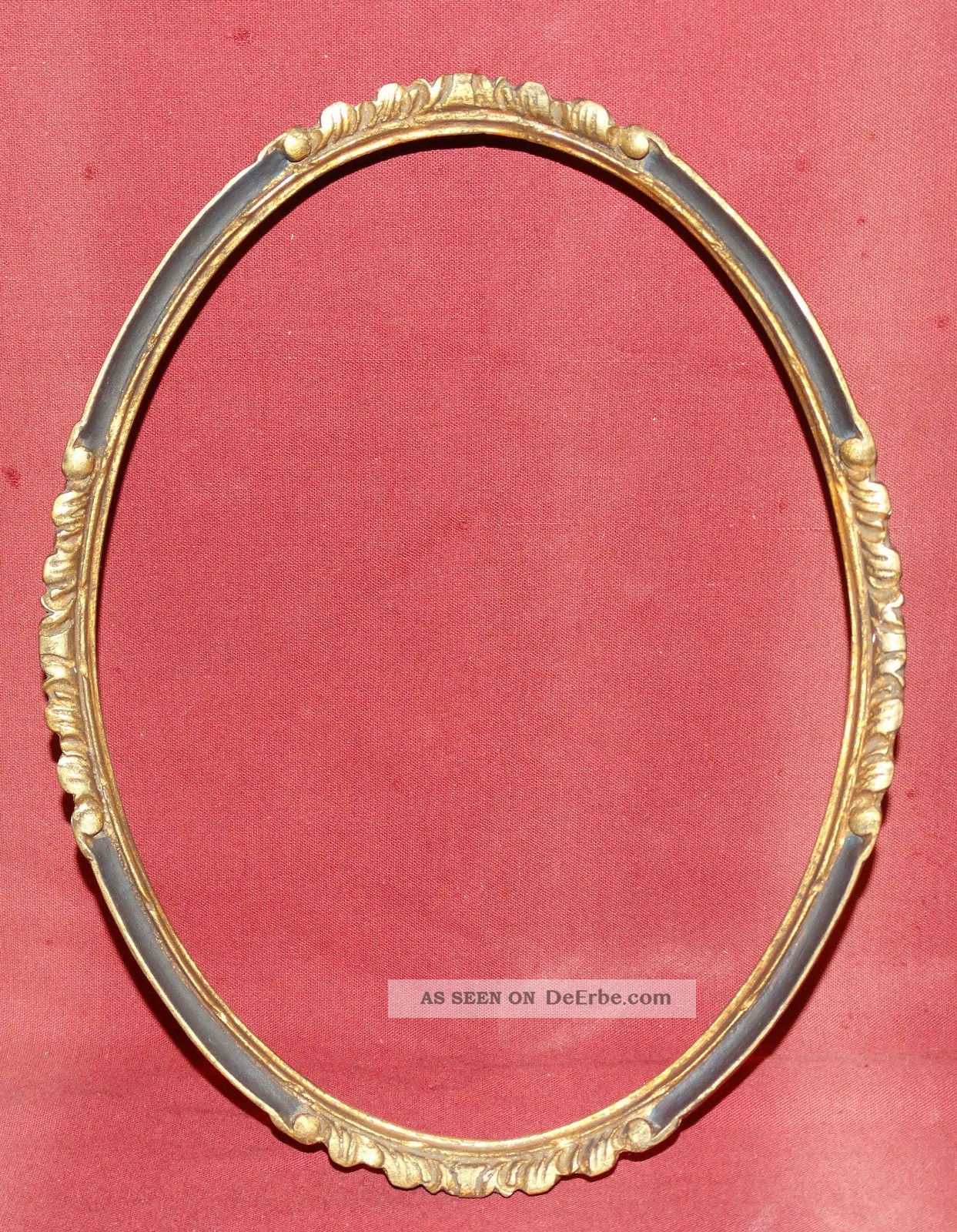 1900 Antiker Prunk Gold Holzrahmen 24 X 18 Bilderrahmen Goldverziert Barock Oval Rahmen Bild