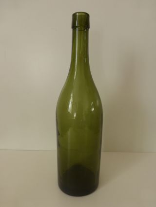 Glasflasche Antik 1850 - 1890,  Weinflasche Aus Apulien,  Geblasenes Glas Bild