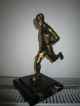 Alte Bronzefigur Fussballer Auf Marmorsockel 25 Cm 1950-1999 Bild 1