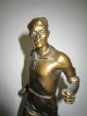 Alte Bronzefigur Fussballer Auf Marmorsockel 25 Cm 1950-1999 Bild 4
