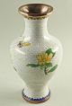 Bezaubernde Cloisonne - Vase,  Blütendekor,  Fein Gearbeitet,  Höhe 24 Cm. Entstehungszeit nach 1945 Bild 4