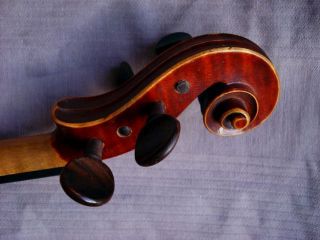 Alte Geige In Teilen Mit Zettel 