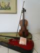 Dachbodenfund Uralt Geige Violine Um 1890 Einteiliger Rücken,  Bogen,  Kasten Musikinstrumente Bild 1