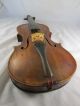 Dachbodenfund Uralt Geige Violine Um 1890 Einteiliger Rücken,  Bogen,  Kasten Musikinstrumente Bild 3