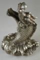China Collectible Decorate Water God Old Tibet Silver Fish Dragon Jump Statue Volkskunst Bild 11