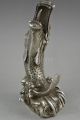 China Collectible Decorate Water God Old Tibet Silver Fish Dragon Jump Statue Volkskunst Bild 13