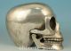 Cool Asian Chinese Old Copper Handmade Carved Skull Collect Statue Ornament Volkskunst Bild 9