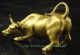 Chinese Pure Bronze Copper Feng Shui Wealth Money Ox Bull Art Statue Ld04 Volkskunst Bild 1