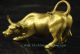Chinese Pure Bronze Copper Feng Shui Wealth Money Ox Bull Art Statue Ld04 Volkskunst Bild 2