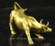 Chinese Pure Bronze Copper Feng Shui Wealth Money Ox Bull Art Statue Ld04 Volkskunst Bild 3