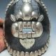 Chinese Old Hand - Carved Inlaid Shell Masks Miao Silver & Gemstone Volkskunst Bild 3