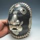 Chinese Old Hand - Carved Inlaid Shell Masks Miao Silver & Gemstone Volkskunst Bild 4