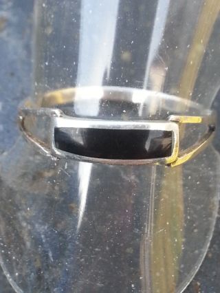 Ring Mit Onyx Silber 925 Silberring Gr.  61 / 19,  4 Mm Bild