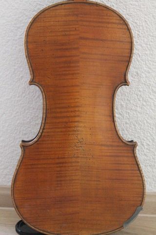 Nr.  118 Alte Geige Mit Zettel R.  Heckel Bild