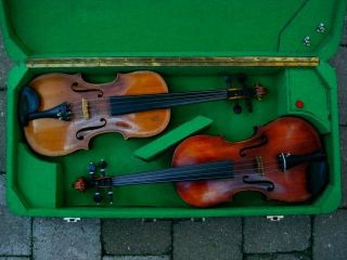 2 Sehr Alte Geigen Hopf & J.  B.  Schweitzer 1818 Bild