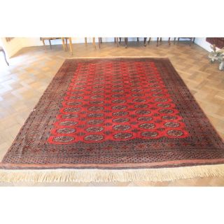Fein Handgeknüpfter Orient Buchara Jomut Teppich Carpet Tappeto Tapis 220x295cm Bild