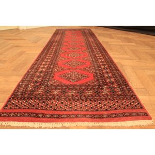 Fein Handgeknüpfter Orient Buchara Jomut Teppich Carpet Tappeto Tapis 300x80cm Bild