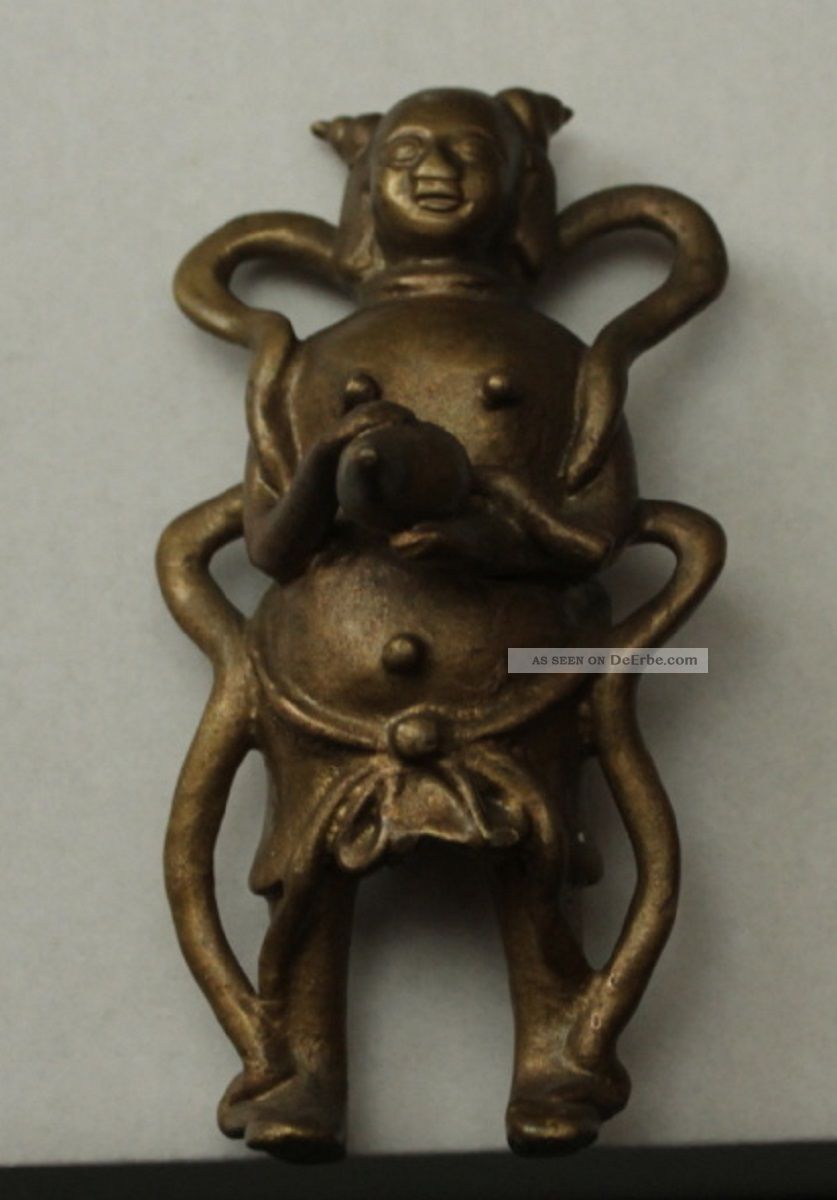 Alte Messing Bronze? Figur Hindu Krishna Entstehungszeit nach 1945 Bild