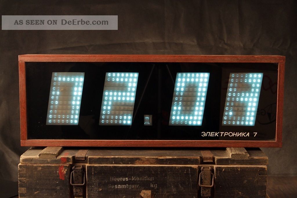 Große Uhr Elektronika 7 - 06k Wanduhr Nixie Wall Clock Vfd Tube электроникa 7 Ussr Gefertigt nach 1950 Bild