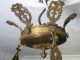 Empire Biedermeier Lampe Lüster Kronleuchter Bronze Teils Brünniert Mobiliar vor 1900 Bild 4
