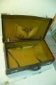 8305.  Alter Koffer Reisekoffer Leder Stilmöbel nach 1945 Bild 4