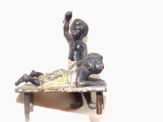 Antik Bronze Mohr Negro Folter Bemalt Von 1800 Black Sklave ? Vienna Bergman Bild