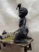 Antik Bronze Mohr Negro Folter Bemalt Von 1800 Black Sklave ? Vienna Bergman Bronze Bild 8