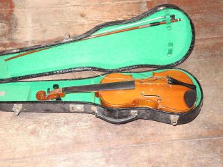 Alte Kaputte Geige,  Copy Of Antonius Stradivarius Made In Germany 56cm Mit Bogen Bild