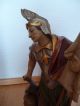 Große Geschnitzte Holzfigur - Heiliger Florian - Heiligenfigur Skulpturen & Kruzifixe Bild 4