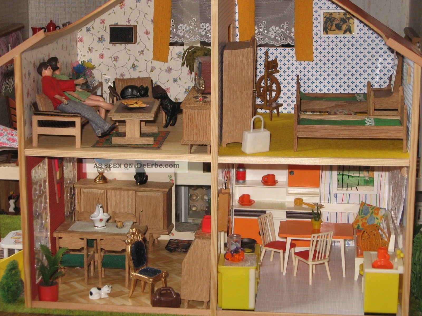 Haus Mit Garten, Eingerichtet Lisa, Lundby Möbel Puppenstube Puppenhaus